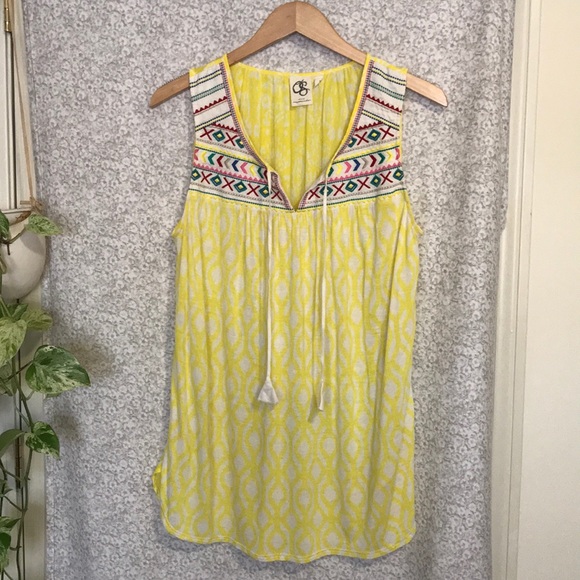 Anthro colorful yellow tank(long) - Picture 2 of 6